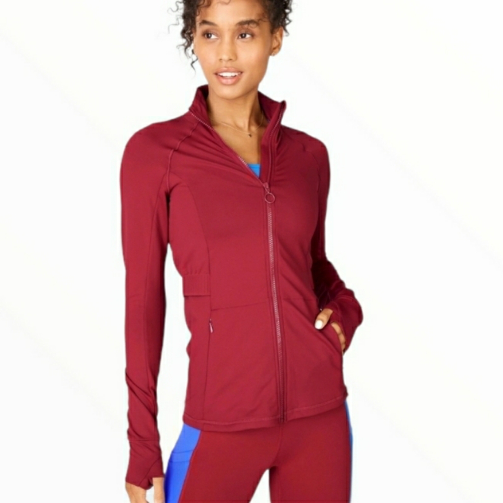 Fabletics Trinity Performance Jacket Red